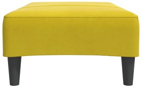 Apoio de pés 77x55x31 cm veludo amarelo