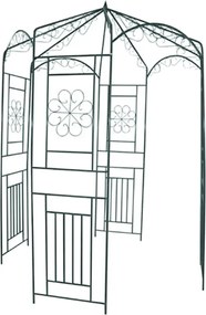 vidaXL Arco de jardim 250 cm verde escuro