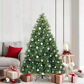 vidaXL Árvore de Natal Artificial com 300 LEDs Verde 180 cm PE e PVC