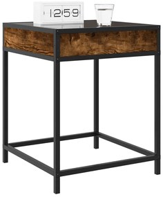 Mesa de cabeceira c/ LED Infinity 40x40x51 cm carvalho fumado