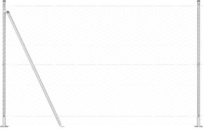 Conjunto de Cercas Conjunto de 2 Aço Galvanizado 25 x 1.5 m