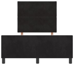 Cama vidaXL Preta 120x190 cm em Veludo