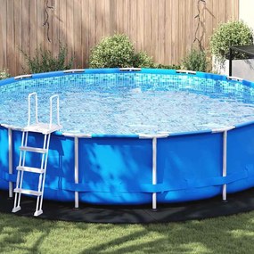 vidaXL Capa para Piscina Redonda Preto Polietileno Ø 550 cm
