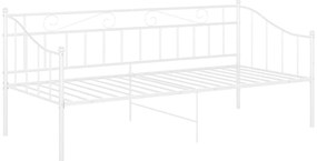 Sofá-cama 90x200 cm metal branco