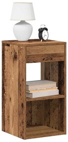 Mesa de cabeceira com gaveta 35x34x66,5 cm madeira velha