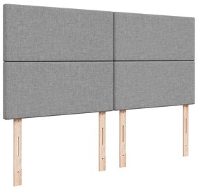 Estrutura cama otomana colchão 160x200 cm tecido cinzento claro