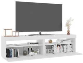 Móveis de TV com luzes LED 2 pcs 75x35x40 cm branco brilhante