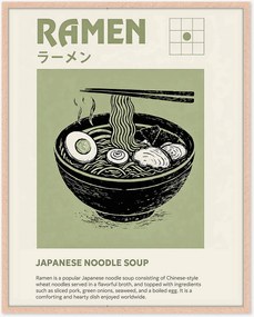 Impressão digital emoldurada artesanal Ramen
