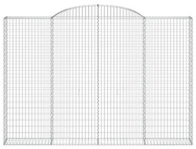 Cestos gabião arqueados 3pcs 300x30x200/220cm ferro galvanizado