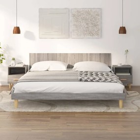 vidaXL Mesas de cabeceira 2 pcs 40x35x47 cm sonoma cinzento