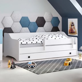 Cama juvenil Erik 180x80 branca - colchão e estrado incluído