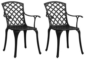 3 pcs conjunto de bistrô alumínio fundido preto