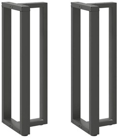 Pés para mesa de bar em forma de T, 2 peças, antracite, 40x35x(110-111