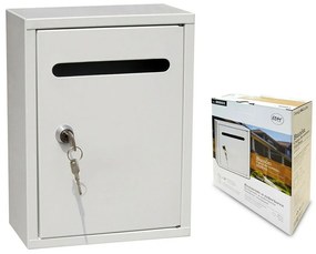 Caixa de correio EDM Linear 26 x 20 x 7,5 cm Aço Branco