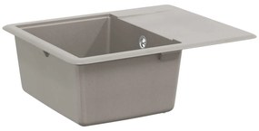 vidaXL Pia Cinzeto 560 x 460 mm 80% Quartzo e 20% Resina