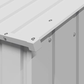 Casota para cães com telhado 114x202x101 cm aço galvanizado