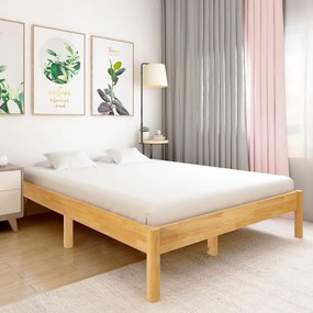 vidaXL Estrutura de cama 160x200 cm madeira carvalho maciça
