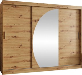 Roupeiro Hartford 508, Carvalho Artisan, 200x250x62cm, 213 kg, Portas para roupeiro: Deslizante