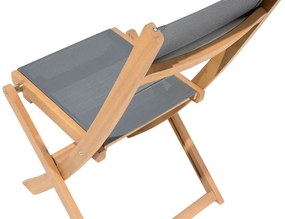 Conjunto de 2 cadeiras de jardim dobráveis em madeira de acácia clara CESANA Beliani