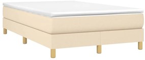 Estrutura de cama sem colchão 120x200 cm tecido cor creme