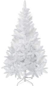 HOMCOM Árvore de Natal Artificial Dobrável 150cm Ignífugo com 358 Ramos Folhas de PVC Branco