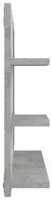 Espelho de casa de banho 60x10,5x45 cm contrapl. cinza cimento