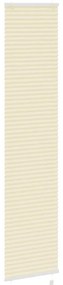 Creme Plissada Cega 45x200 cm Largura Tecido 44,4 cm Poliéster