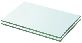 vidaXL Prateleiras 2 pcs 20x25 cm vidro transparente