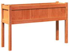 Floreira jardim c/pernas 110x31x70cm pinho maciço castanho cera