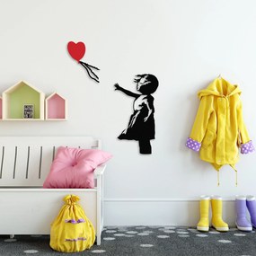 Acessório Decorativo de Parede em Metal Model-431 – Preto e Vermelho –