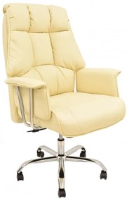 Cadeira de escritório FIRENZE, mecanismo multifuncional, pele sintética bege