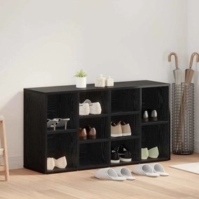 vidaXL Banco para Sapatos Carvalho preto 103 x 30 x 55 cm