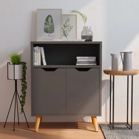 vidaXL Aparador 60x30x72 cm derivados de madeira cinza
