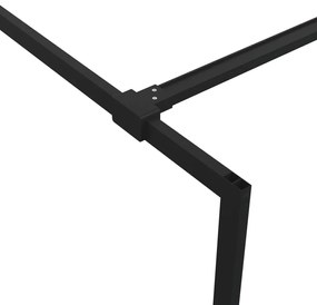 Divisória de chuveiro 90x195 cm vidro semiopaco ESG preto