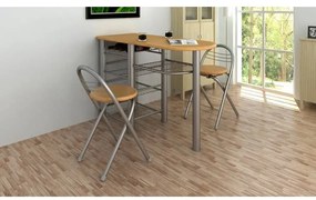 vidaXL Conjunto de mesa e cadeiras cozinha/bar madeira