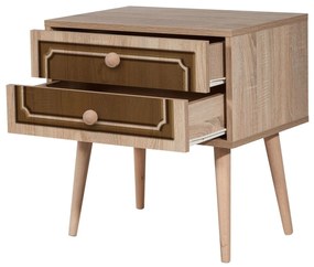 Mesa de Cabeceira Two – Carvalho Sonoma – 60x61x40 cm