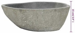 Lavatório de pedra do rio oval (37-46)x(29-36) cm