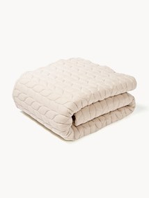 Quilted Flannel Bedspread Selby with Textured Pattern