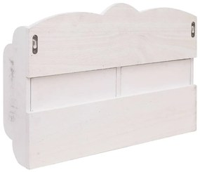 Cabide de parede 50x10x34 cm madeira branco