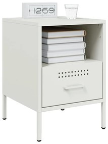 Mesa de cabeceira 36x39x50,5 cm aço branco