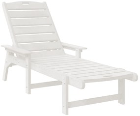 Espreguiçadeiras 2 pcs Branca 162x53x98.5 cm HDPE