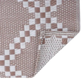Tapete de exterior 160x230 cm ARAKIL PP castanho