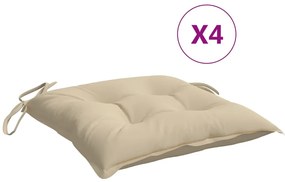 Almofadões para móveis de paletes 4 pcs tecido oxford bege