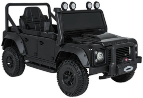 Jipe elétrico para Crianças 24V Land Rover Defender 110 SVX Concept Rodas Espuma EVA, Assento couro ecológico Preto