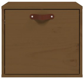 Armário de parede 40x30x35 cm pinho maciço castanho mel