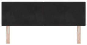 Cabeceira LED Estofada Preta 72 cm Veludo