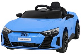 Carro elétrico para Crianças 12V 4x4 Audi RS E-Tron GT Rodas de EVA, Assento de couro Azul