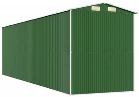 Abrigo de jardim 192x689x223 cm aço galvanizado verde