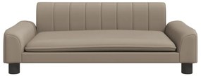 Sofá infantil 90x53x30 cm couro artificial cappuccino