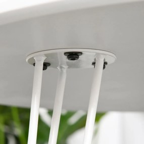 Mesa de Sala de Jantar Redonda com Pés em Forma de Garfo Metálicos Est